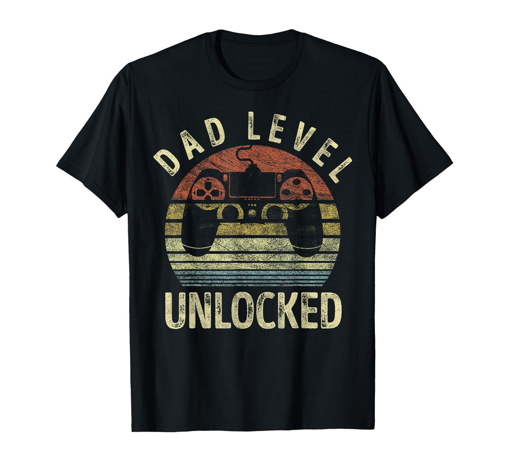 Dad Level Unlocked Gaming Dad Video T-Shirt - Fun Novelty Design Unisex - T-Shirt, Sweatshirt, Hoodie