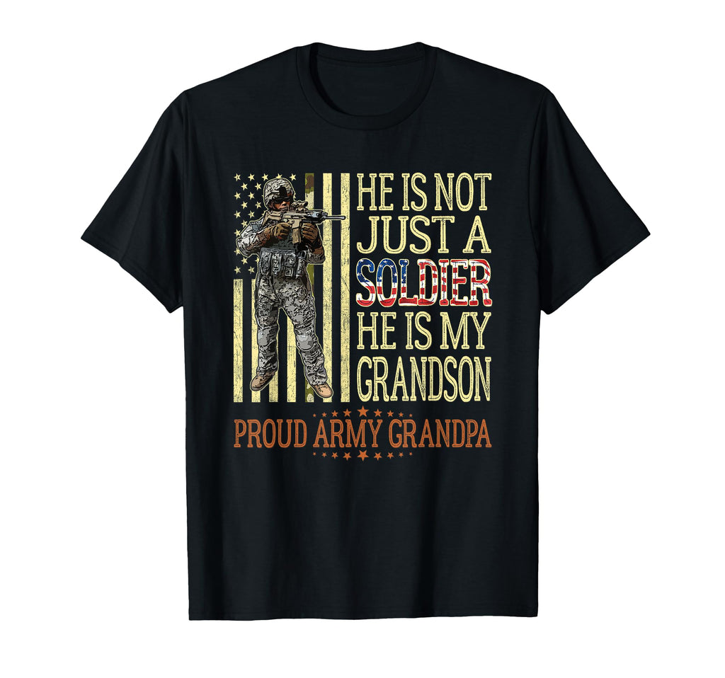 My Grandson Is Soldier Proud Army T-Shirt - Aesthetic Graphic Unisex - T-Shirt, Sweatshirt, Hoodie