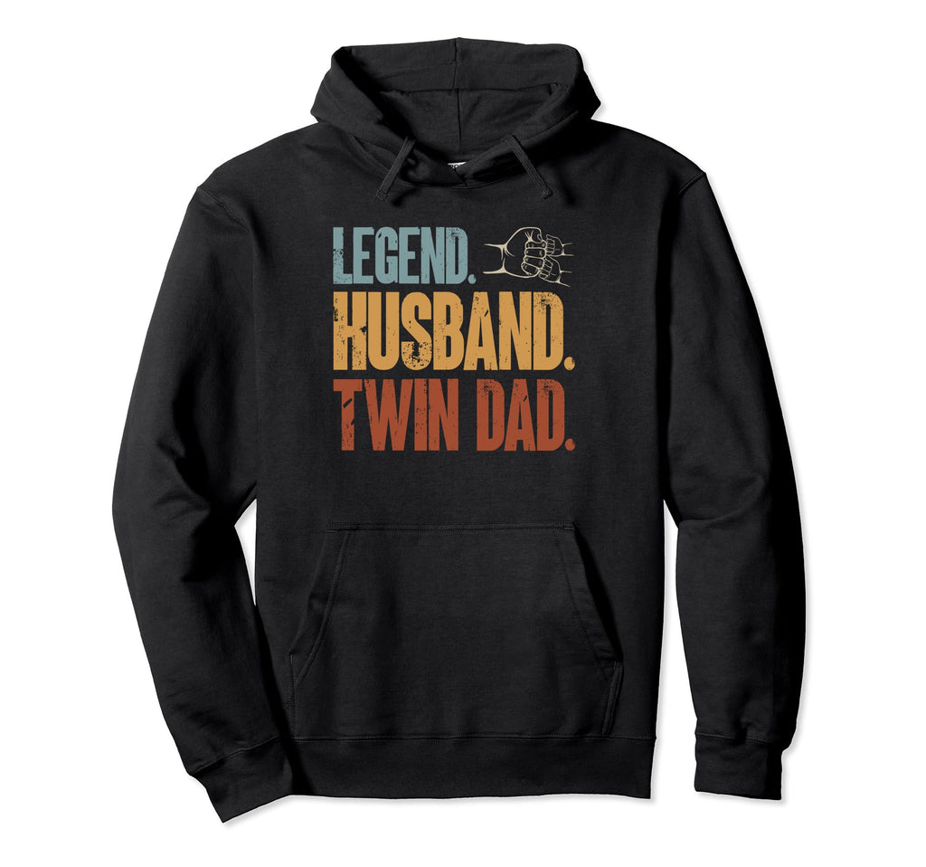 Twin Dad Legend Husband Father Two Hoodie - Streetwear Style for Adults - T-Shirt, Sweatshirt, Hoodie