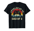Funny Leveled Up To Dad 2 Video Gamers T-Shirt - Graphic Print for Adults - T-Shirt, Sweatshirt, Hoodie