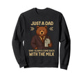 Just Dad Who Came Back Milk Bear Sweatshirt - Aesthetic Graphic Men Women - T-Shirt, Sweatshirt, Hoodie