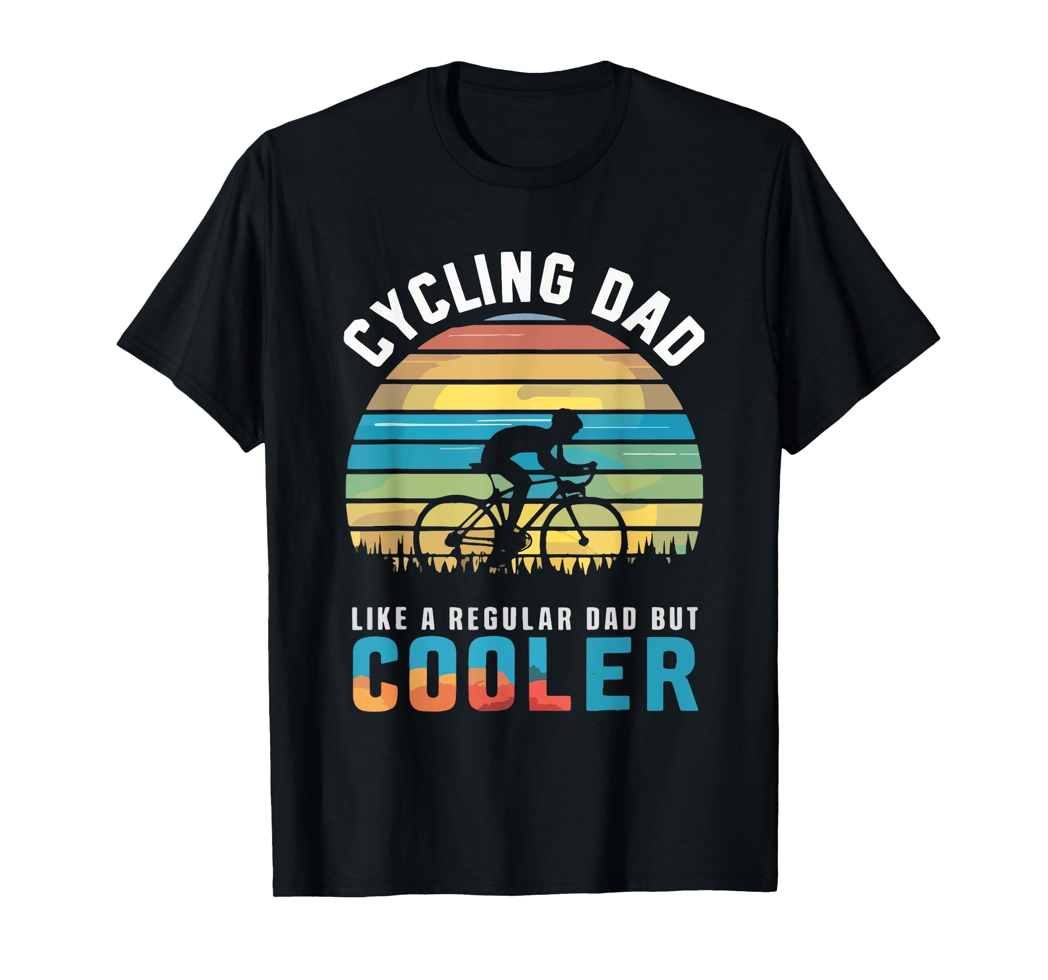 Cooler Cycling Dad Sunset Sweatshirt - Novelty Apparel for Adults - T-Shirt, Sweatshirt, Hoodie