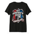 Mens Patriotic Ice Hockey Dad Built T-Shirt - Fun Novelty Design Men Women - T-Shirt, Sweatshirt, Hoodie