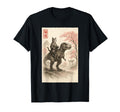 Funny Sumi E Kawaii Cat Riding T-Shirt - Aesthetic Graphic Men Women - T-Shirt, Sweatshirt, Hoodie