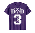 Custom Proud Football Dad Number 3 T-Shirt - Unique Graphic for Adults - T-Shirt, Sweatshirt, Hoodie