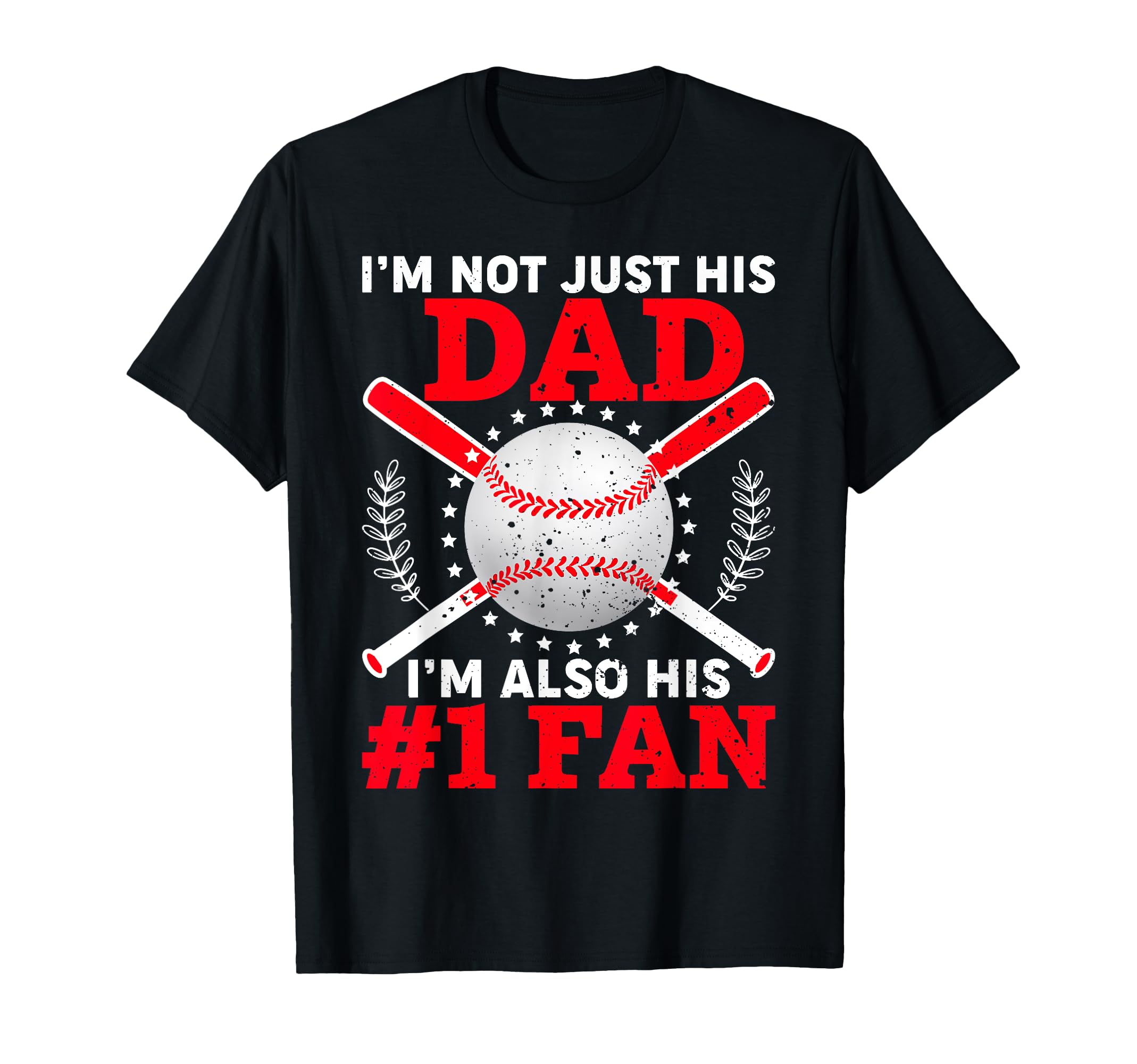 Funny Baseball Dad His Number 1 T-Shirt - Casual Everyday Wear for Adults - T-Shirt, Sweatshirt, Hoodie