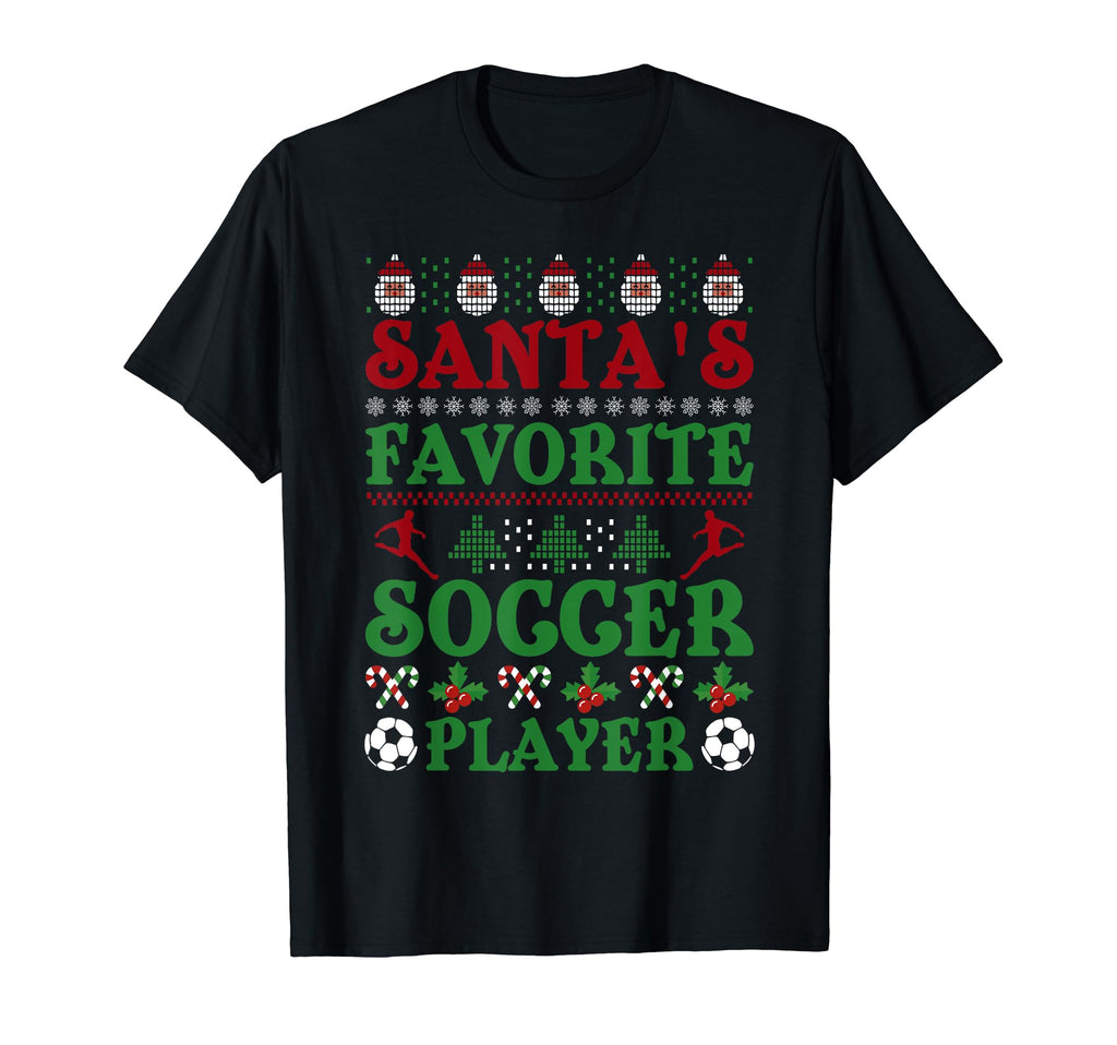 Santas Favorite Soccer Player T-Shirt - Unique Graphic for Adults - T-Shirt, Sweatshirt, Hoodie