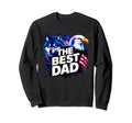 Best Dad Wolf Bald Eagle American Sweatshirt - Custom Art Print Men Women - T-Shirt, Sweatshirt, Hoodie