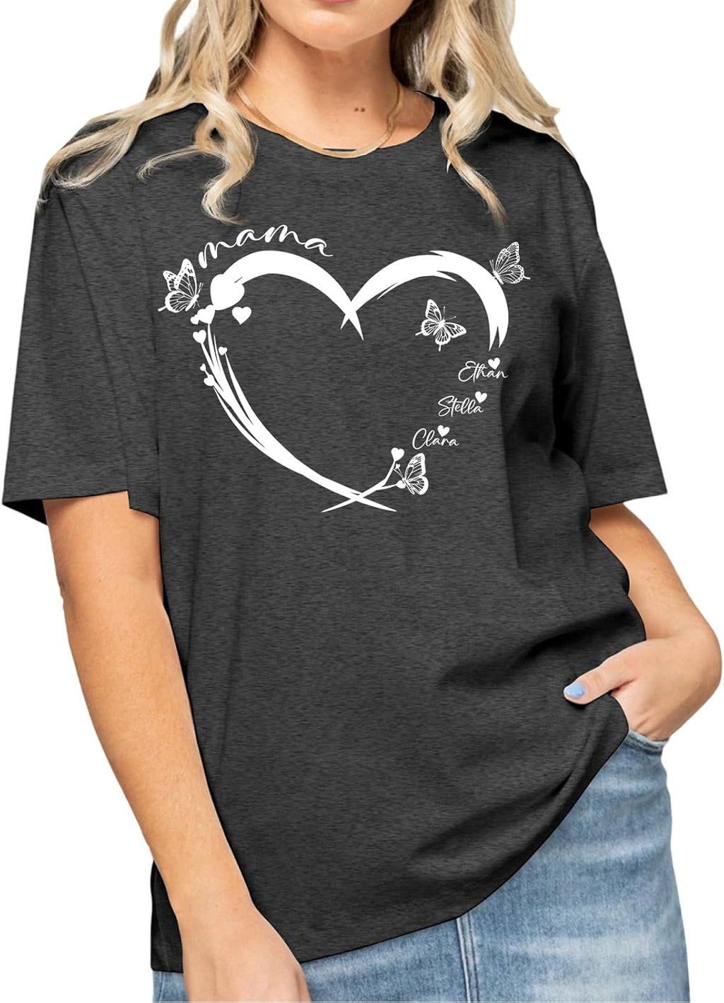 Custom Mothers Day With Kids Name, Personalized Mom - Adult & Kids T-Shirts, Sweatshirts & Hoodies apparel design preview 1