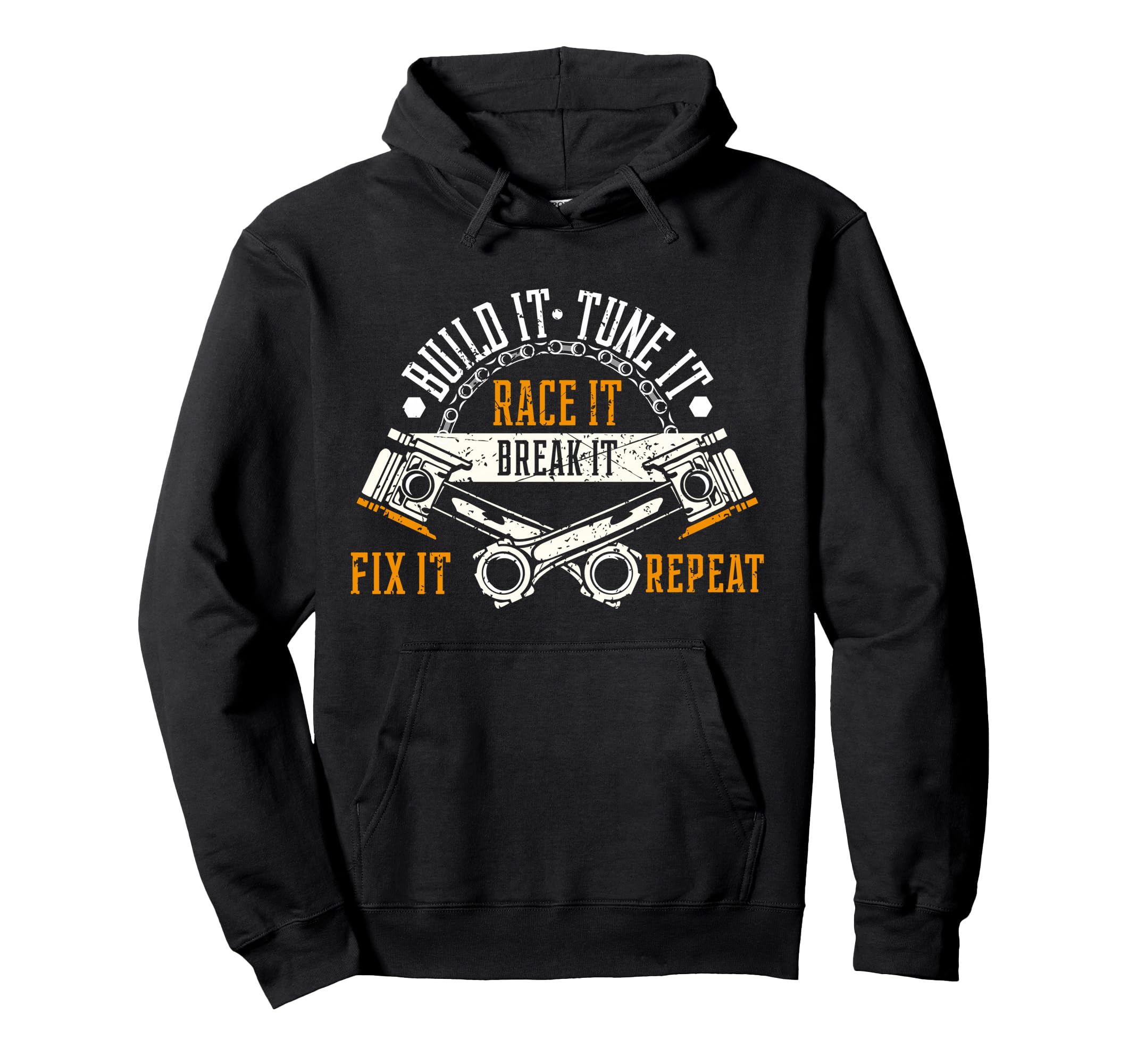 Funny Drag Race Race Mechanic Car Fan Hoodie - Casual Everyday Wear Unisex - T-Shirt, Sweatshirt, Hoodie