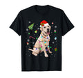 Labrador Dog Lights Santa Hat Dog T-Shirt - Casual Everyday Wear Unisex - T-Shirt, Sweatshirt, Hoodie