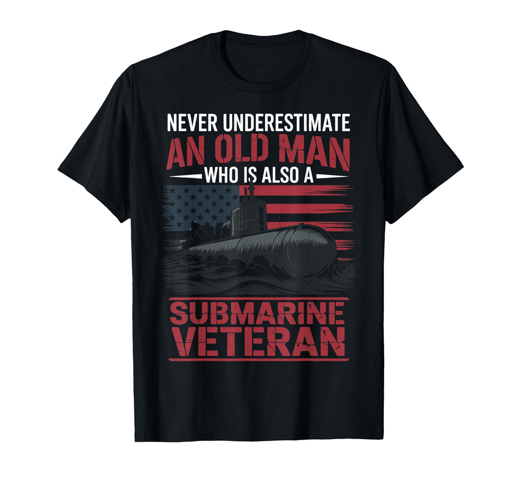 Never Underestimate Old Who Is Submarine T-Shirt - Custom Art Print Unisex - T-Shirt, Sweatshirt, Hoodie