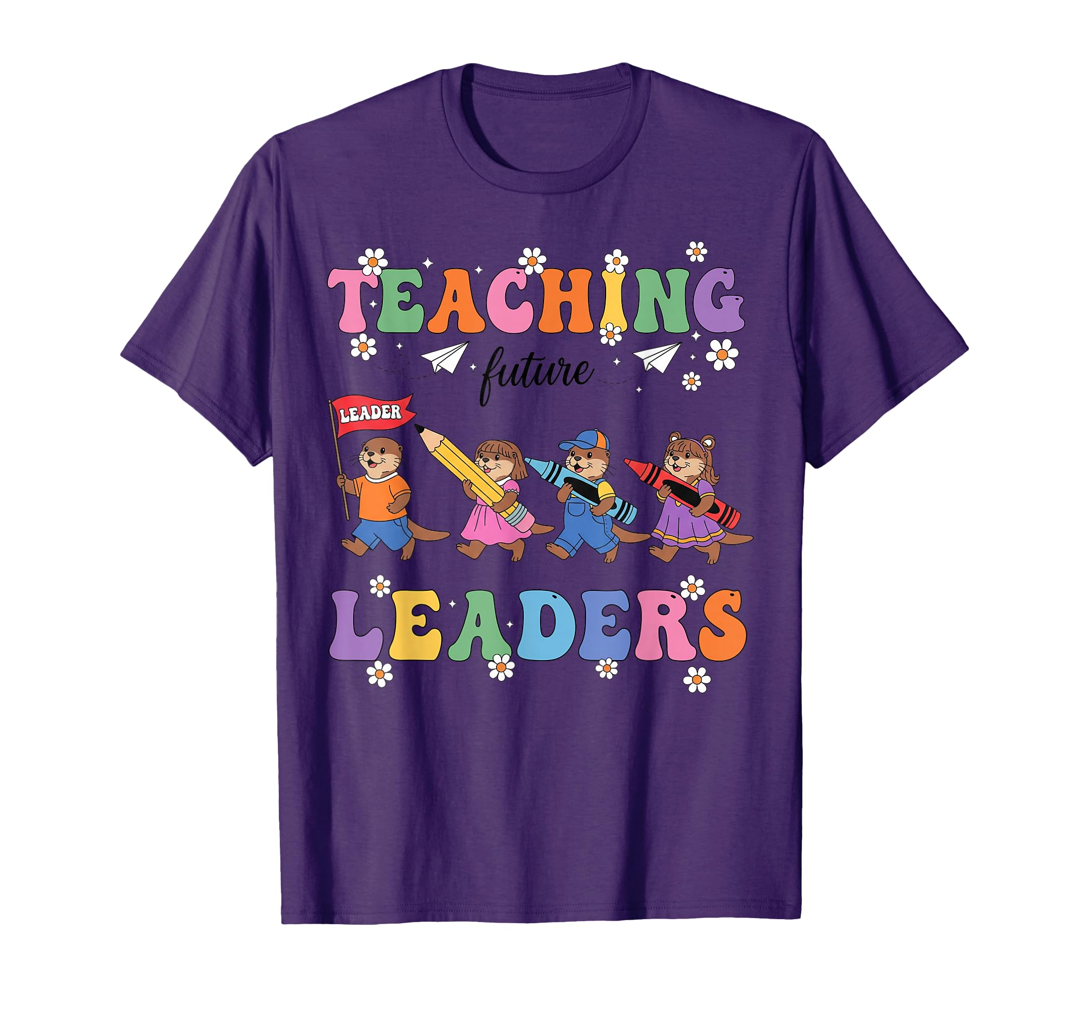 Teaching Future Leaders Otter Back To T-Shirt - Aesthetic Graphic Unisex - T-Shirt, Sweatshirt, Hoodie