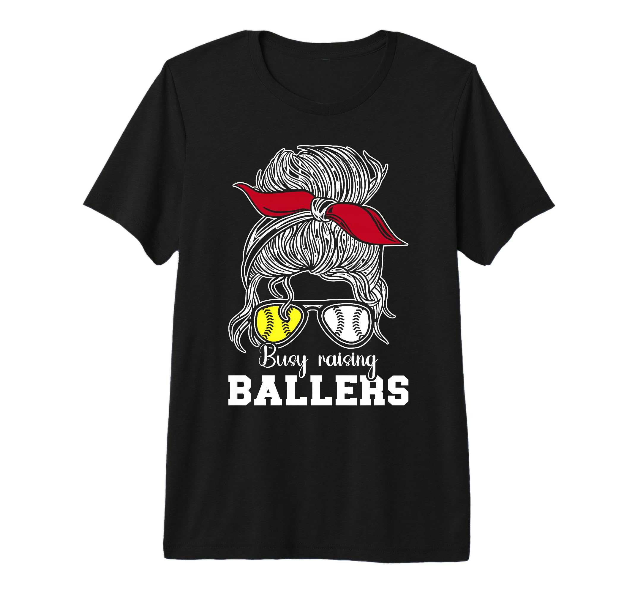 Busy Raising Ballers Baseball Softball T-Shirt - Trendy Graphic Unisex - T-Shirt, Sweatshirt, Hoodie