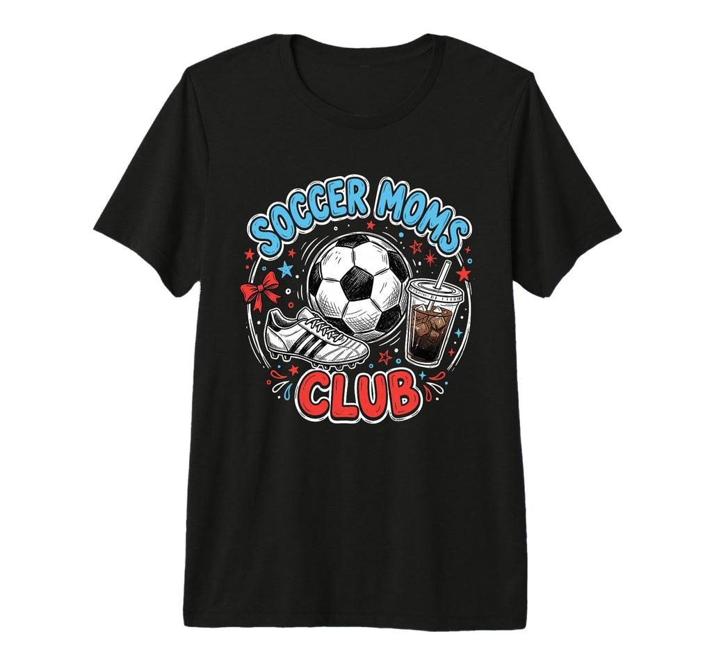 Soccer Moms Club Iced Coffee Cleats T-Shirt - Aesthetic Graphic Unisex - T-Shirt, Sweatshirt, Hoodie