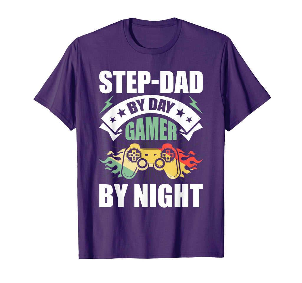 Step Dad Day Gamer Night Video Game T-Shirt - Graphic Print for Adults - T-Shirt, Sweatshirt, Hoodie