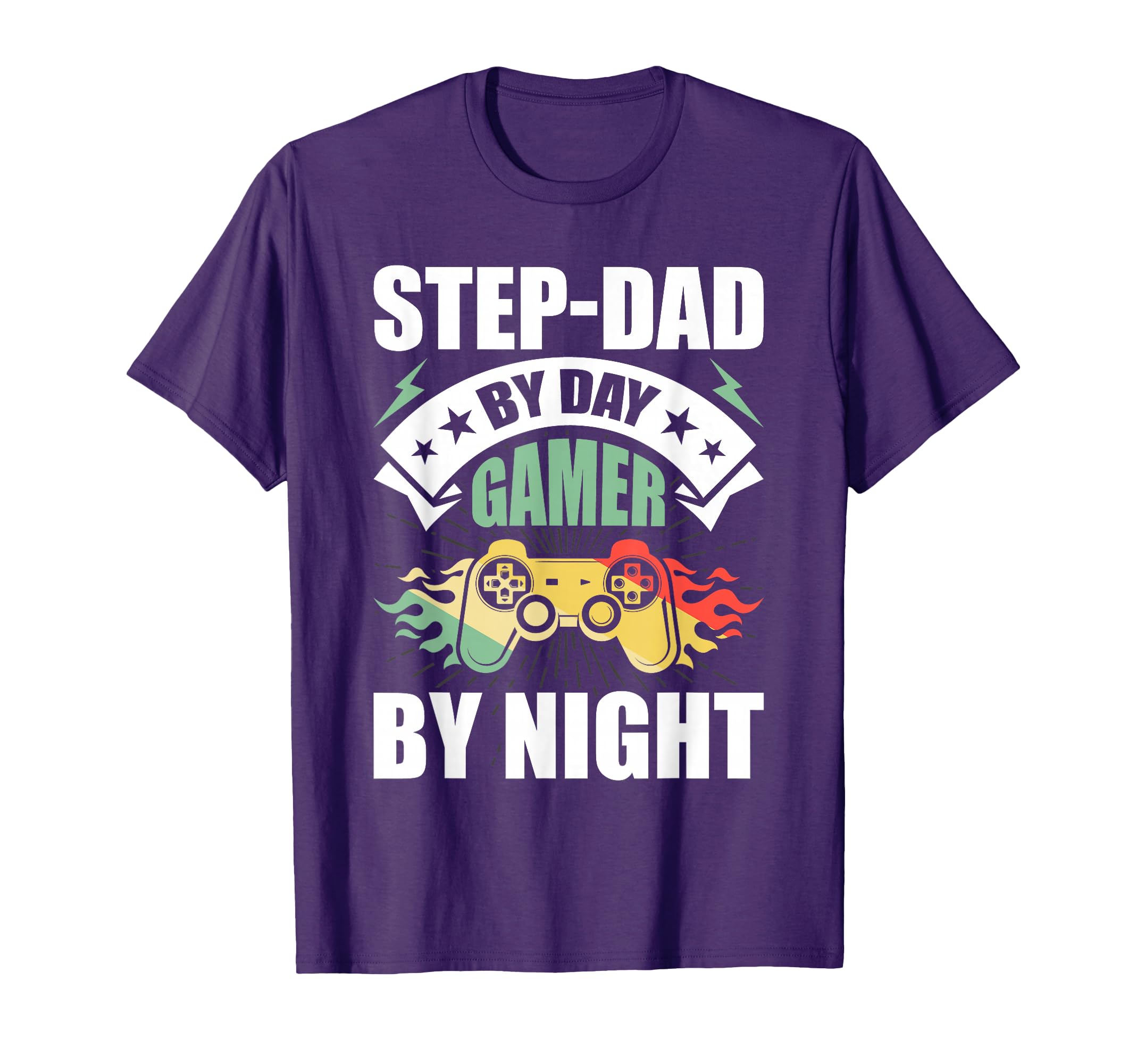 Step Dad Day Gamer Night Video Game T-Shirt - Graphic Print for Adults - T-Shirt, Sweatshirt, Hoodie