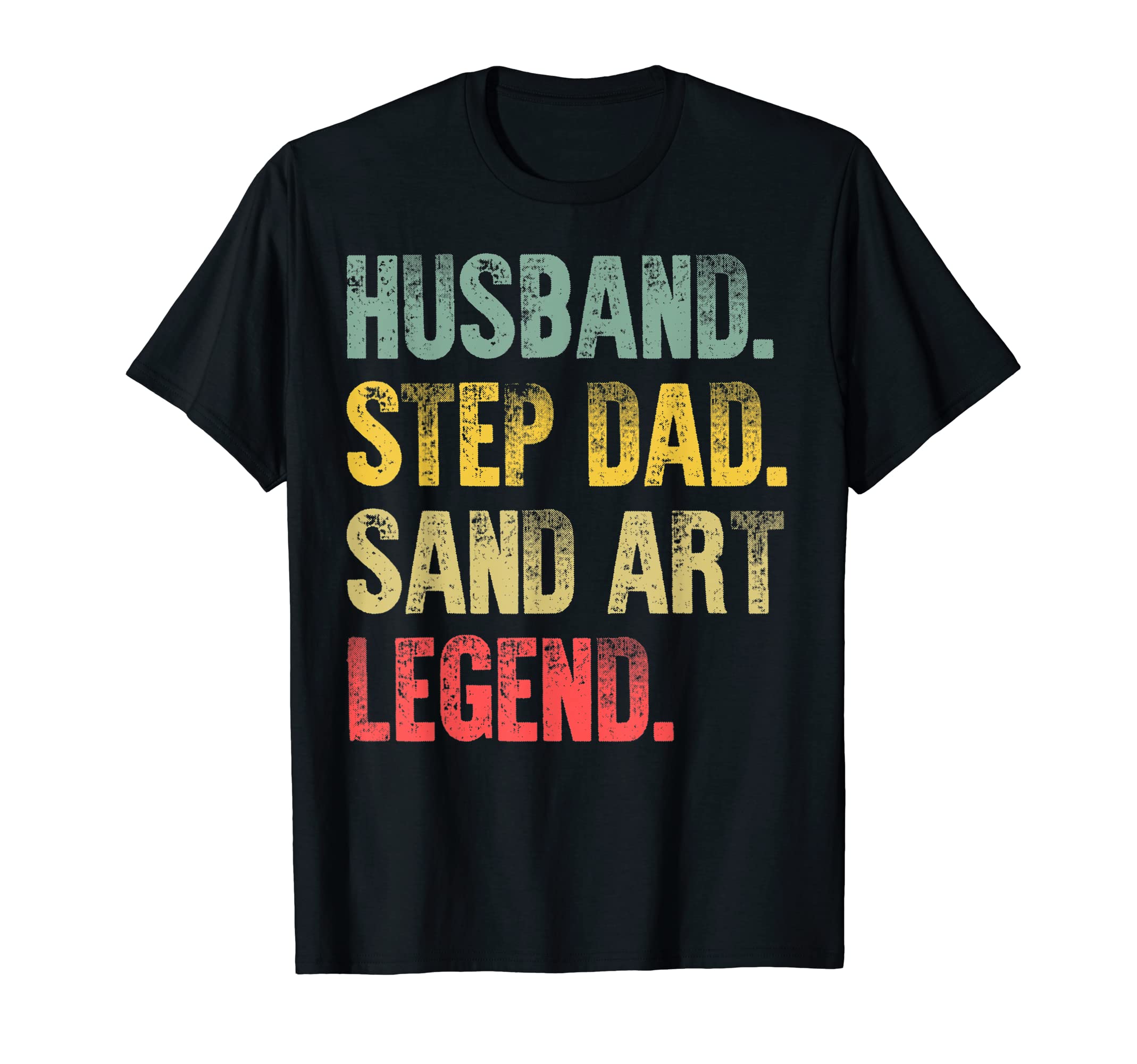 Mens Funny Husband Step Dad Sand Art T-Shirt - Unique Graphic Men Women - T-Shirt, Sweatshirt, Hoodie