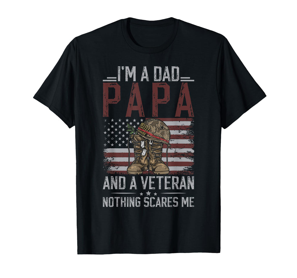 Im Dad Papa And Veteran Papa Grandpa T-Shirt - Aesthetic Graphic Men Women - T-Shirt, Sweatshirt, Hoodie