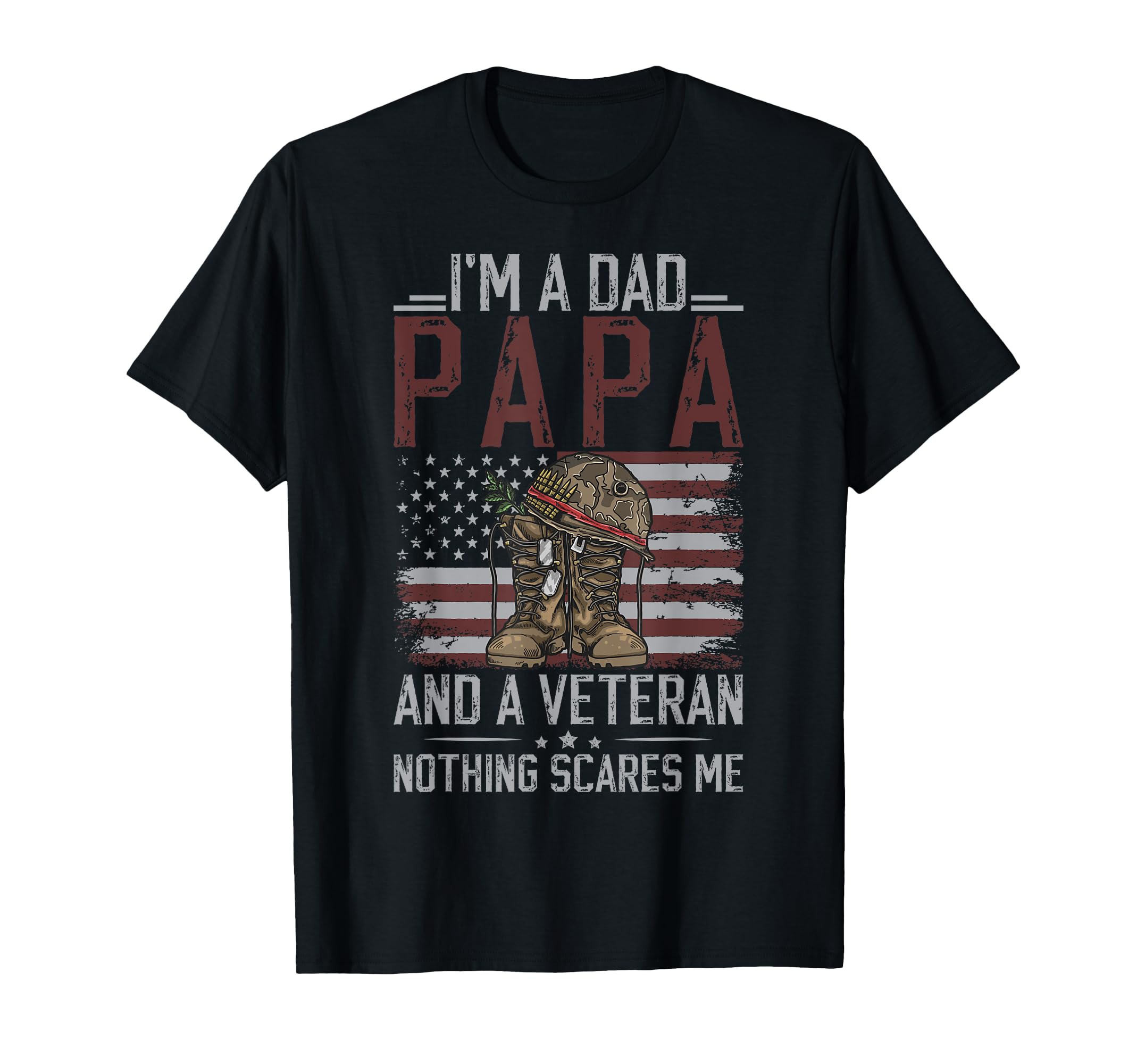 Im Dad Papa And Veteran Papa Grandpa T-Shirt - Aesthetic Graphic Men Women - T-Shirt, Sweatshirt, Hoodie