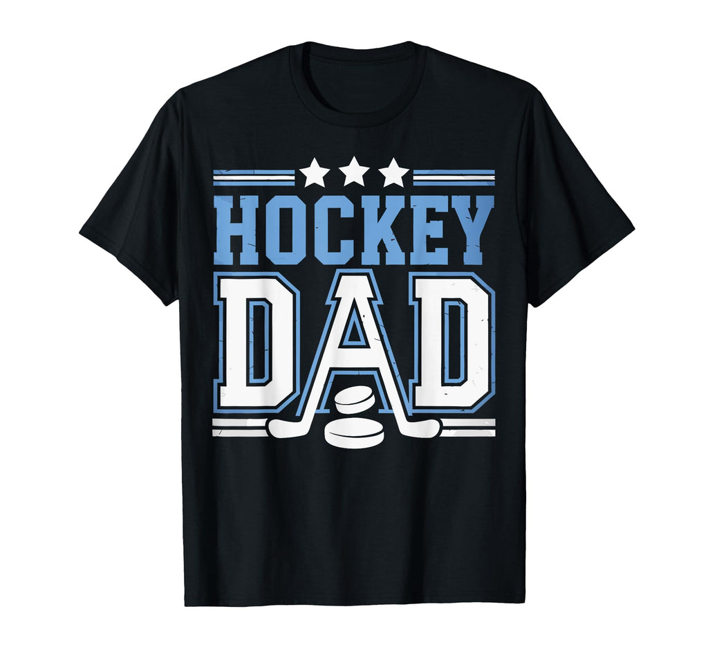 Hockey Dad Distressed Sports Hockey T-Shirt - Fun Novelty Design Men Women - T-Shirt, Sweatshirt, Hoodie