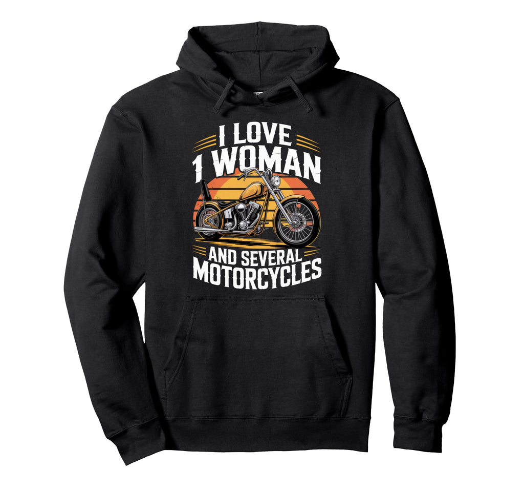 I Love 1 And Several Motorcycles Funny Hoodie - Unique Graphic Unisex - T-Shirt, Sweatshirt, Hoodie