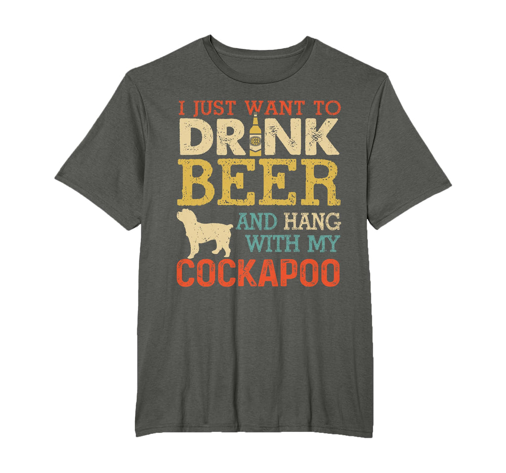 Cockapoo Dad Drink Beer Hang Dog Funny T-Shirt - Graphic Print Unisex - T-Shirt, Sweatshirt, Hoodie