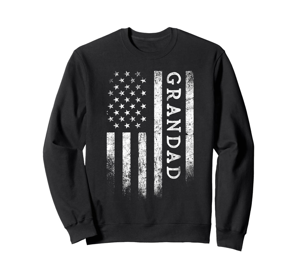 Grandad American Flag Grandad Sweatshirt - Custom Art Print for Adults - T-Shirt, Sweatshirt, Hoodie