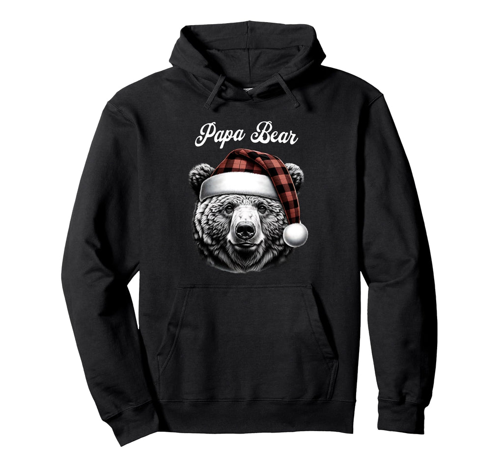 Papa Bear Red Buffalo Family Matching Hoodie - Aesthetic Graphic Unisex - T-Shirt, Sweatshirt, Hoodie
