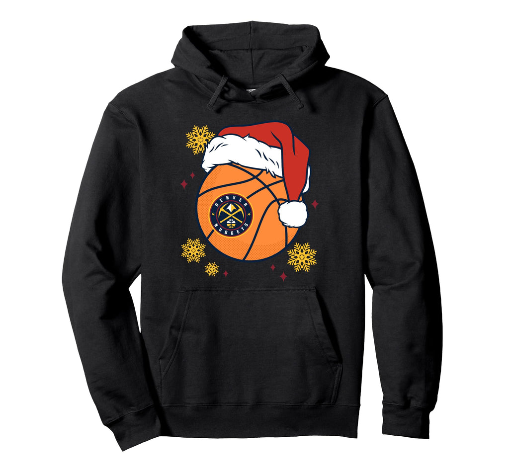 Nba Denver Nuggets Santa Hat Ball Hoodie - Minimalist Print Unisex - T-Shirt, Sweatshirt, Hoodie