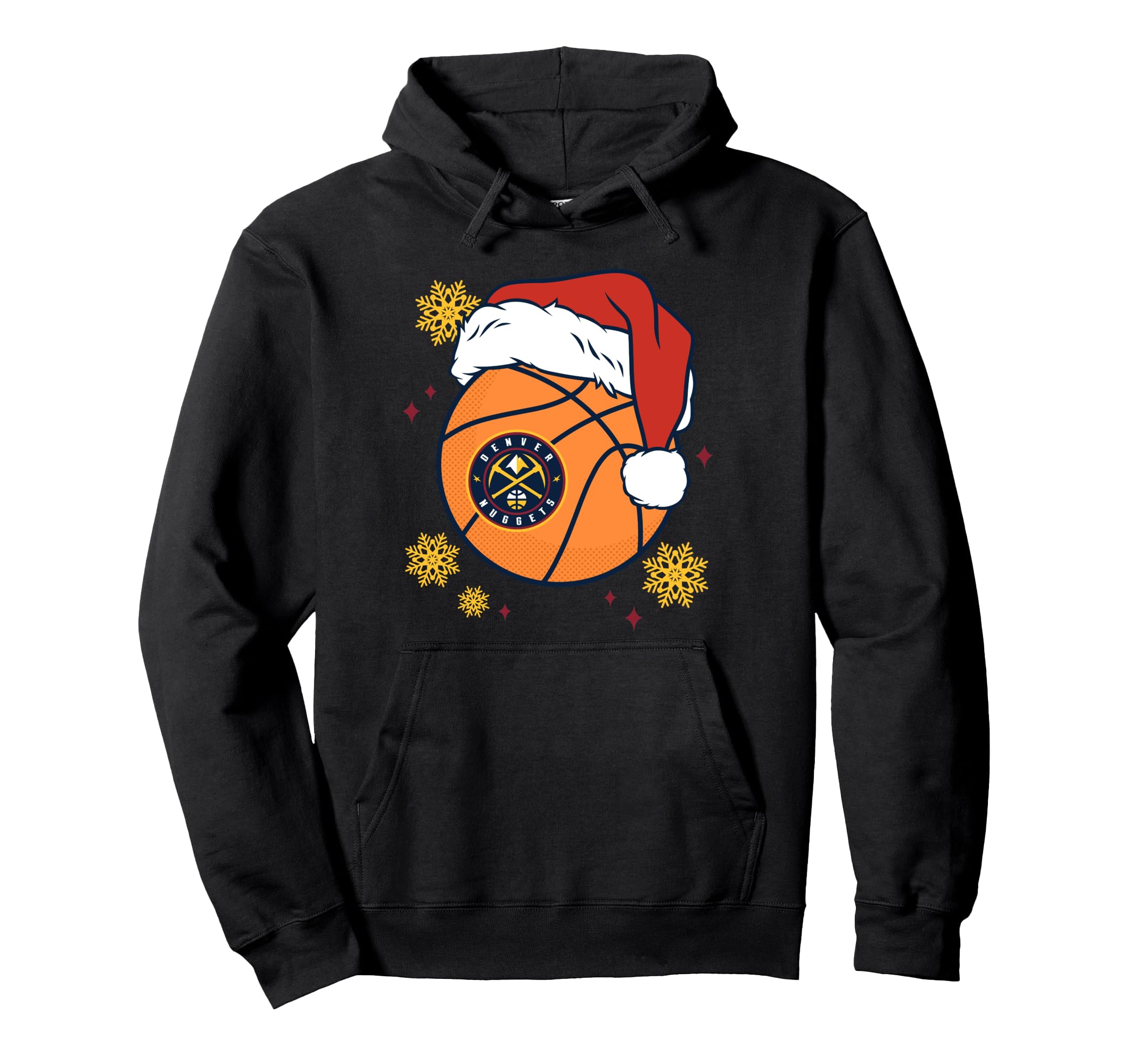 Nba Denver Nuggets Santa Hat Ball Hoodie - Minimalist Print Unisex - T-Shirt, Sweatshirt, Hoodie