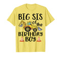 Big Sis Birthday Excavator Construction T-Shirt - Graphic Print Unisex - T-Shirt, Sweatshirt, Hoodie