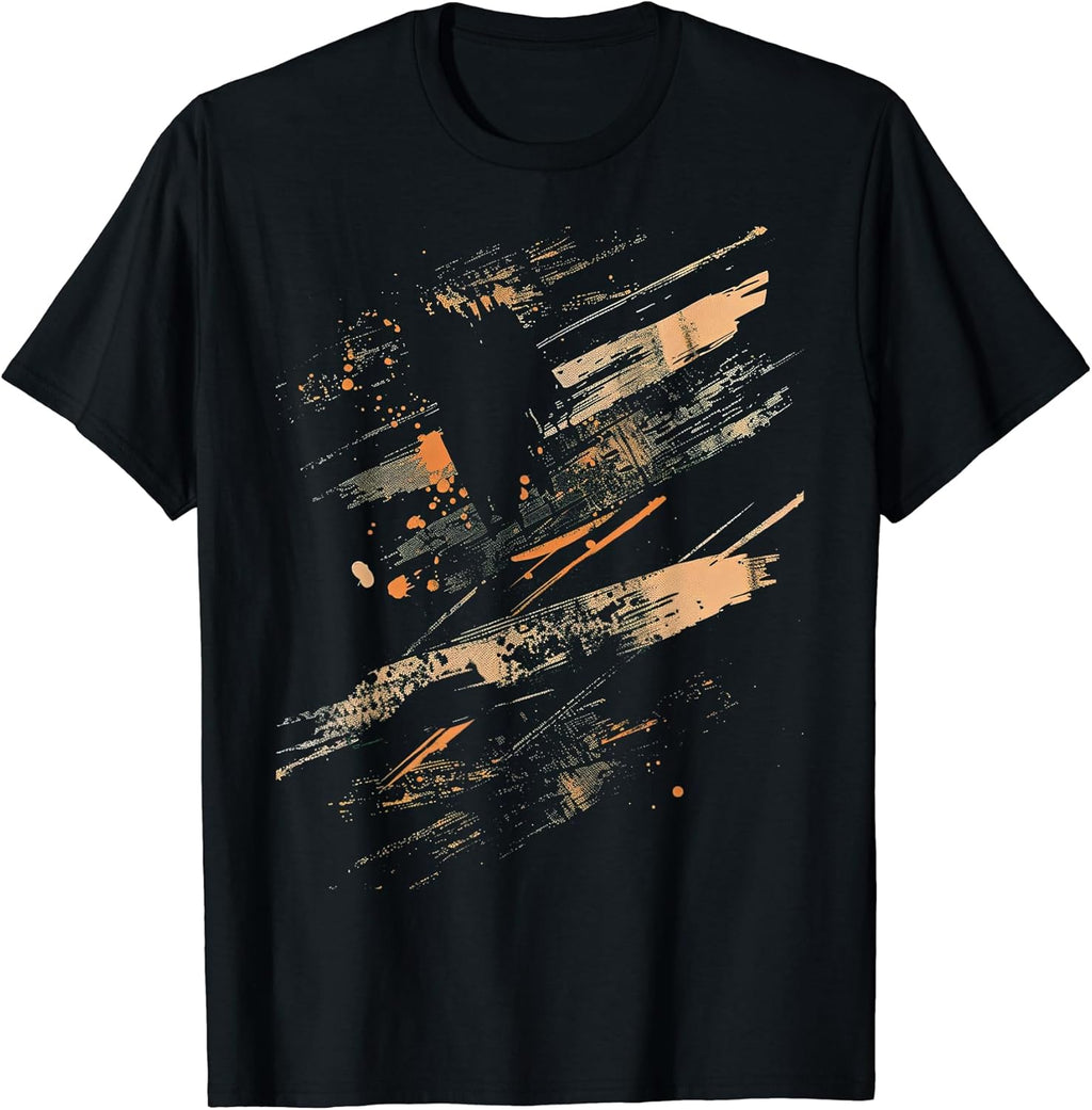 Orange Black Urban Grunge - Adult & Kids T-Shirts, Sweatshirts & Hoodies apparel design preview 1