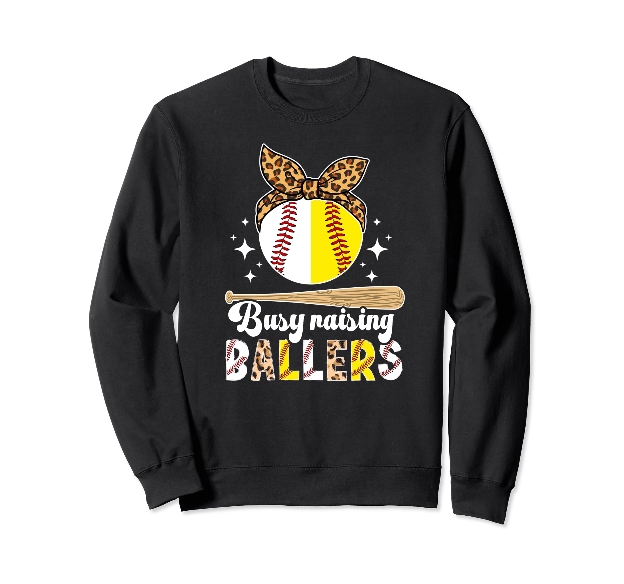 Busy Raising Ballers Baseball Sweatshirt - Fun Novelty Design for Adults - T-Shirt, Sweatshirt, Hoodie