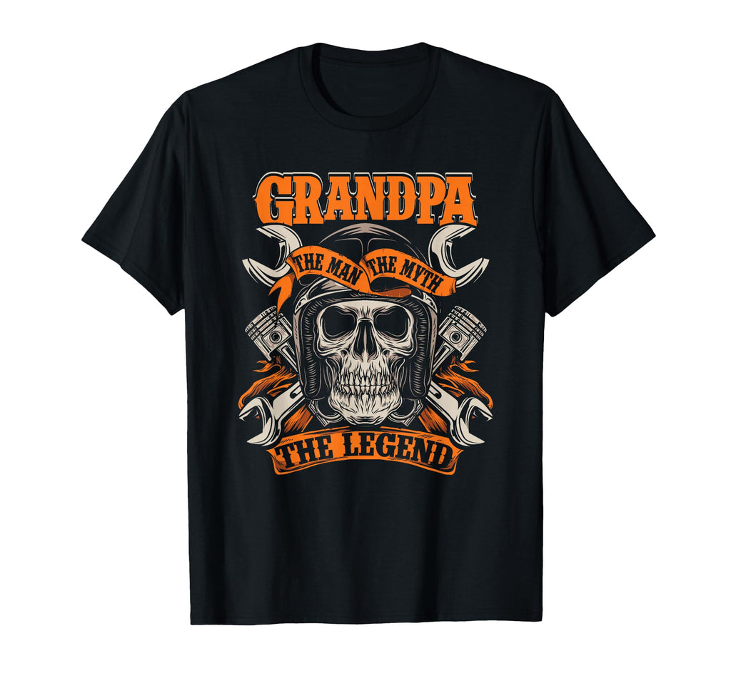 Biker Grandpa Myth Legend Motorcycle T-Shirt - Novelty Apparel Men Women - T-Shirt, Sweatshirt, Hoodie