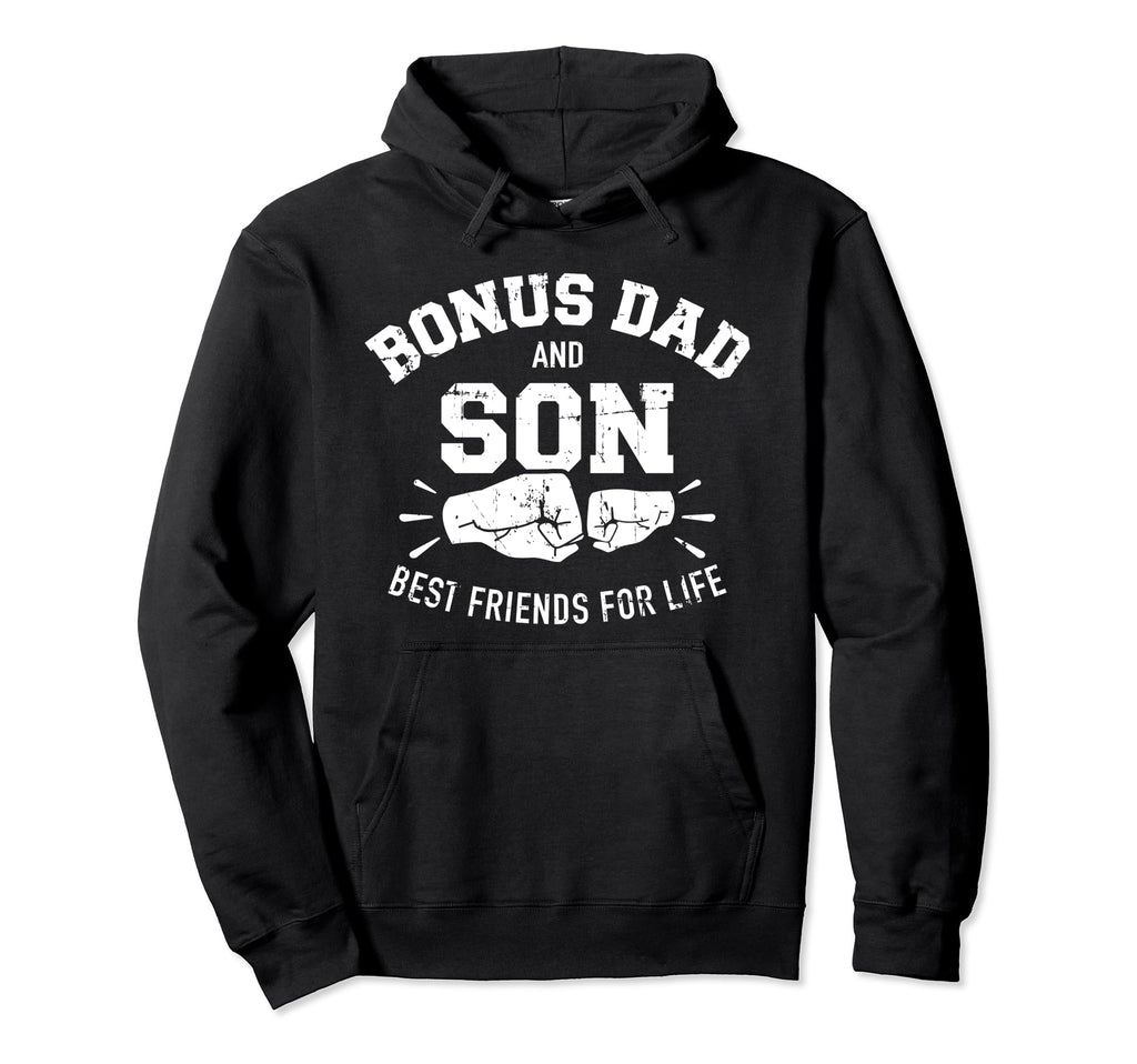 Bonus Dad And Son Best Friends Life Hoodie - Aesthetic Graphic for Adults - T-Shirt, Sweatshirt, Hoodie