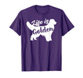 Golden Retriever Hund Life Is Golden T-Shirt - Unique Graphic for Adults - T-Shirt, Sweatshirt, Hoodie
