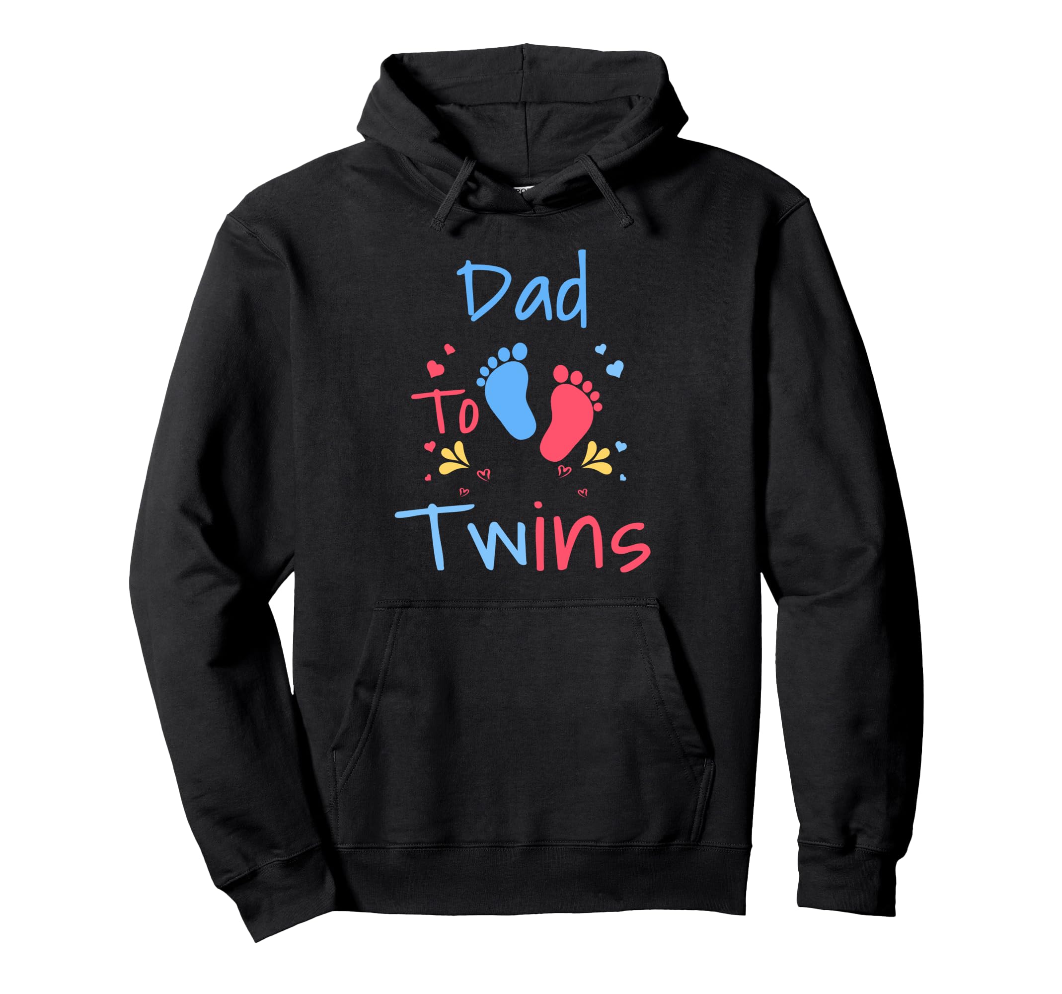 Soon To Be Dad To Twins Hoodie - Graphic Print for Adults - T-Shirt, Sweatshirt, Hoodie