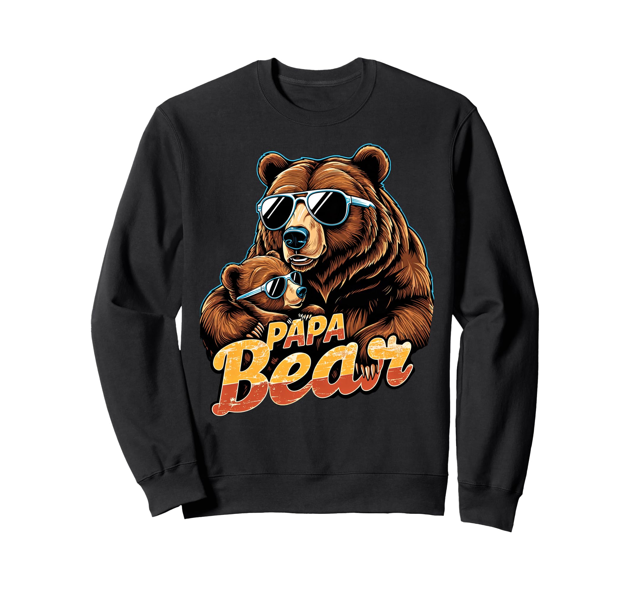 Papa Bear Husband Father Family Sweatshirt - Custom Art Print Men Women - T-Shirt, Sweatshirt, Hoodie