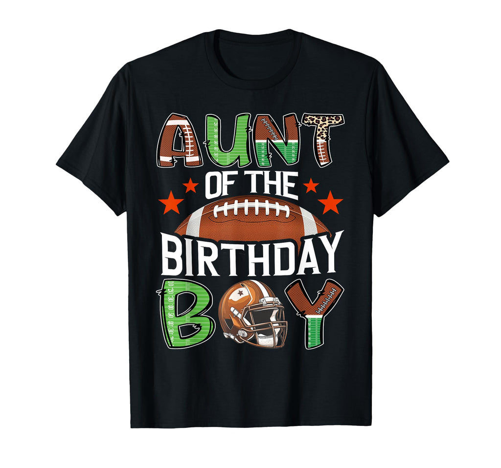 Aunt Birthday Game Day Football T-Shirt - Aesthetic Graphic for Adults - T-Shirt, Sweatshirt, Hoodie
