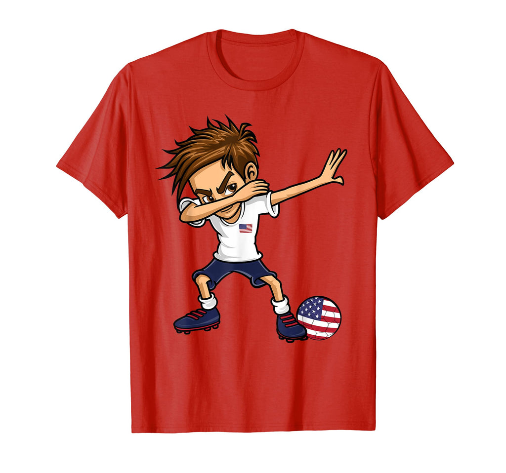Dabbing United States Football Soccer T-Shirt - Custom Art Print Men Women - T-Shirt, Sweatshirt, Hoodie