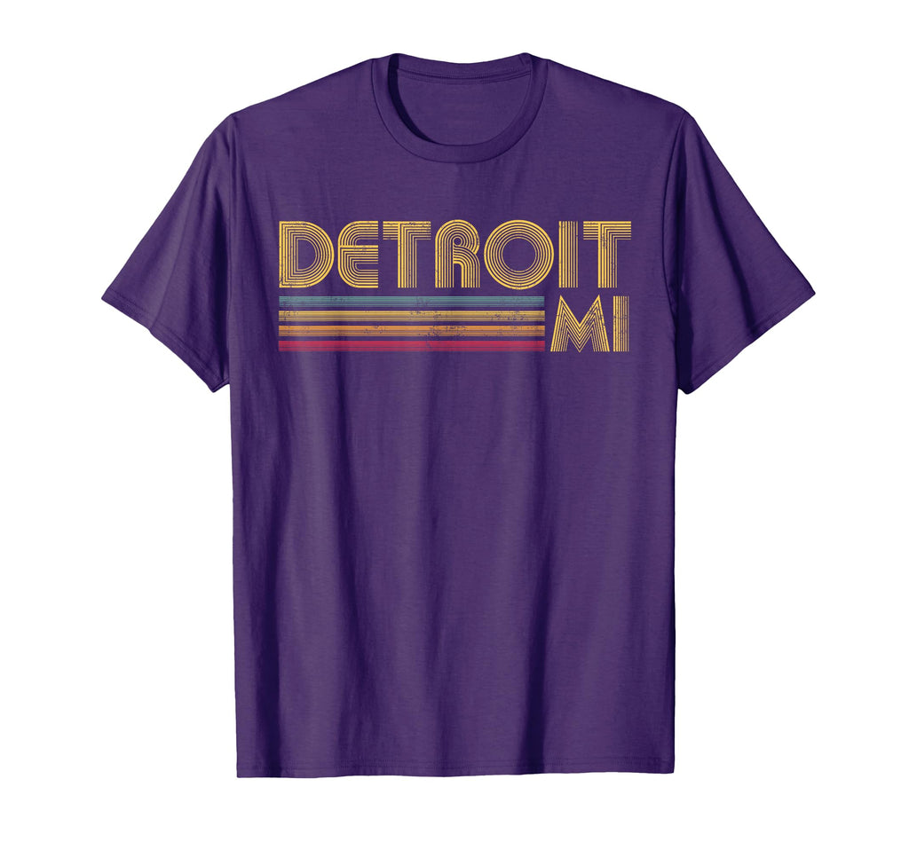 Detroit Michigan Mi 60S 70S 80S Gift T-Shirt - Fun Novelty Design Unisex - T-Shirt, Sweatshirt, Hoodie