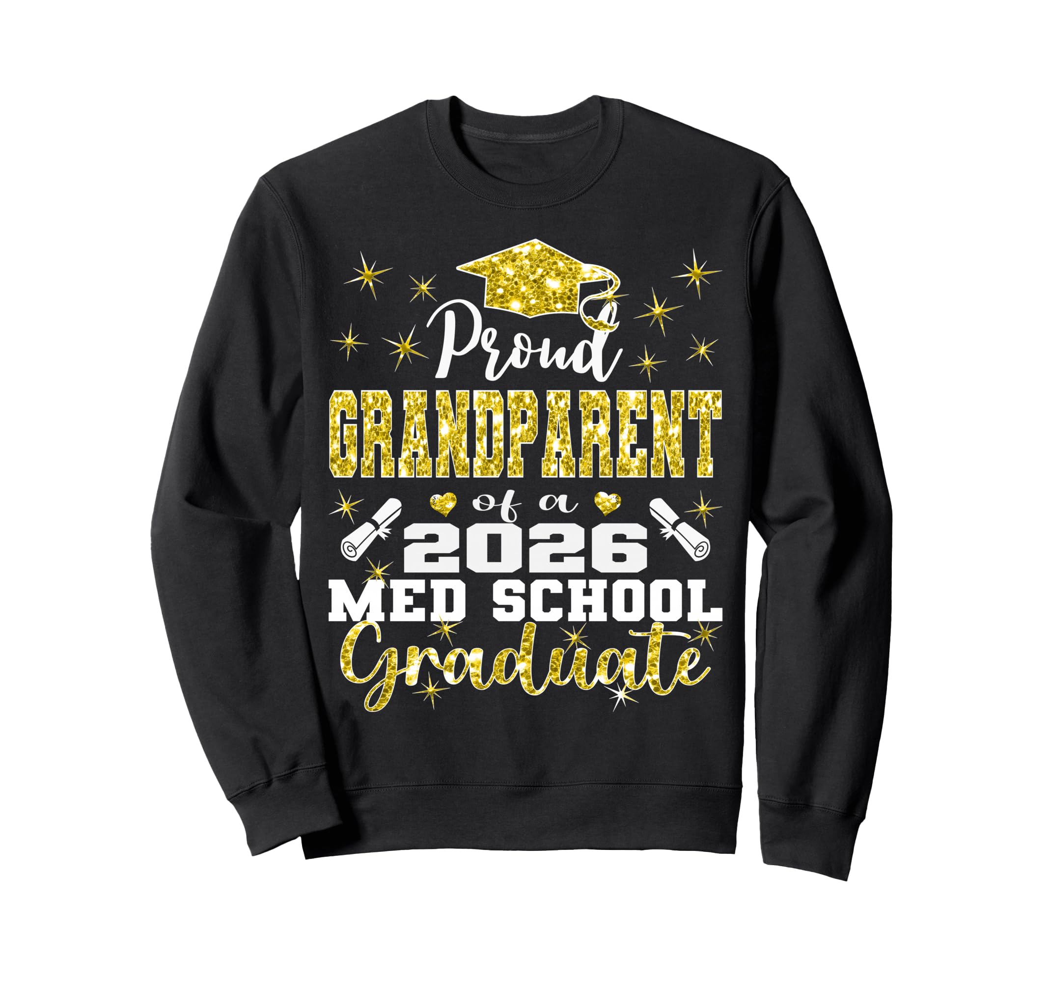 Proud Grandparent 2026 Class Med Sweatshirt - Fun Novelty Design Unisex - T-Shirt, Sweatshirt, Hoodie