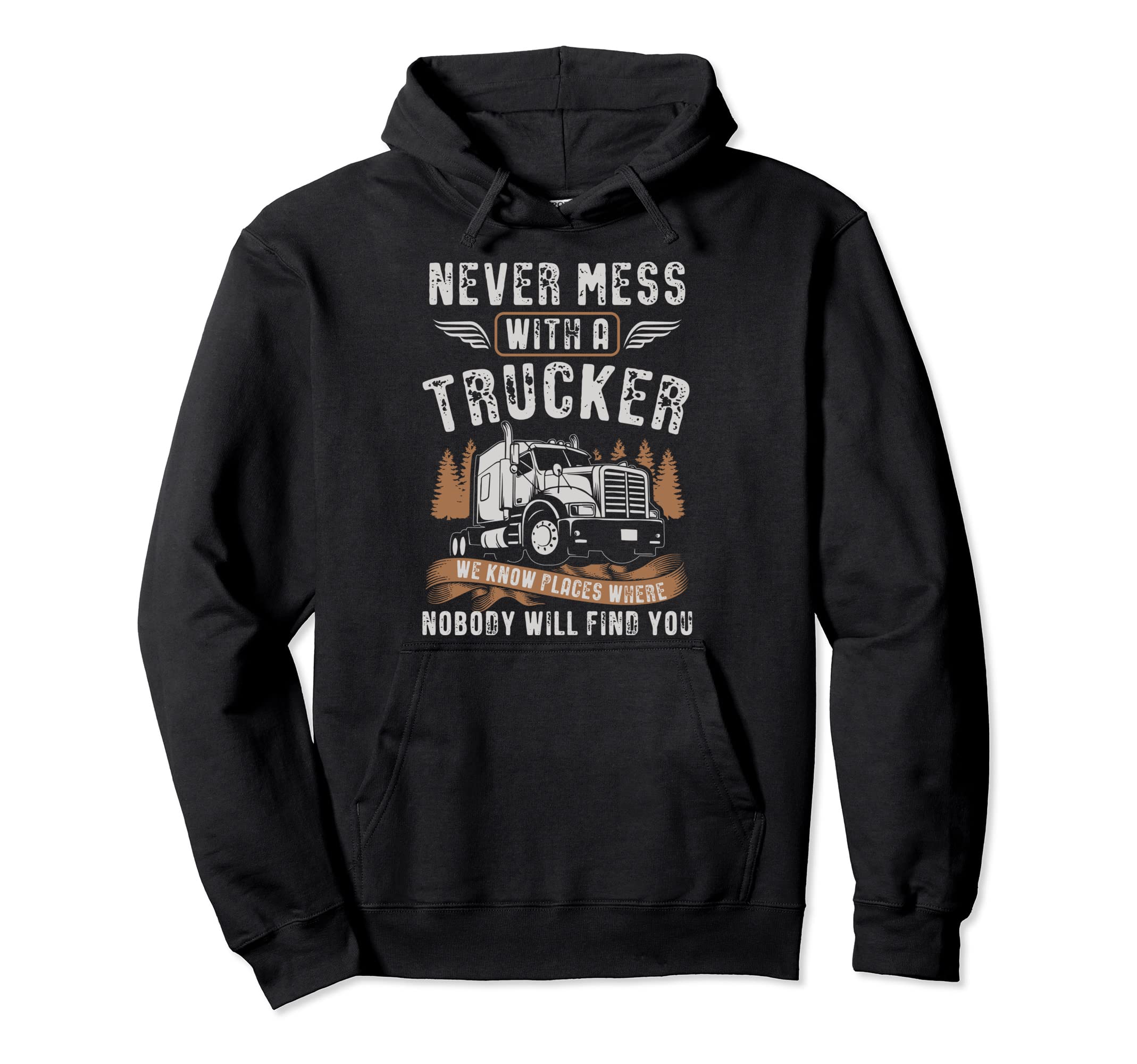 Trucker Truck Driving Gift Truck Lover Hoodie - Custom Art Print for Adults - T-Shirt, Sweatshirt, Hoodie