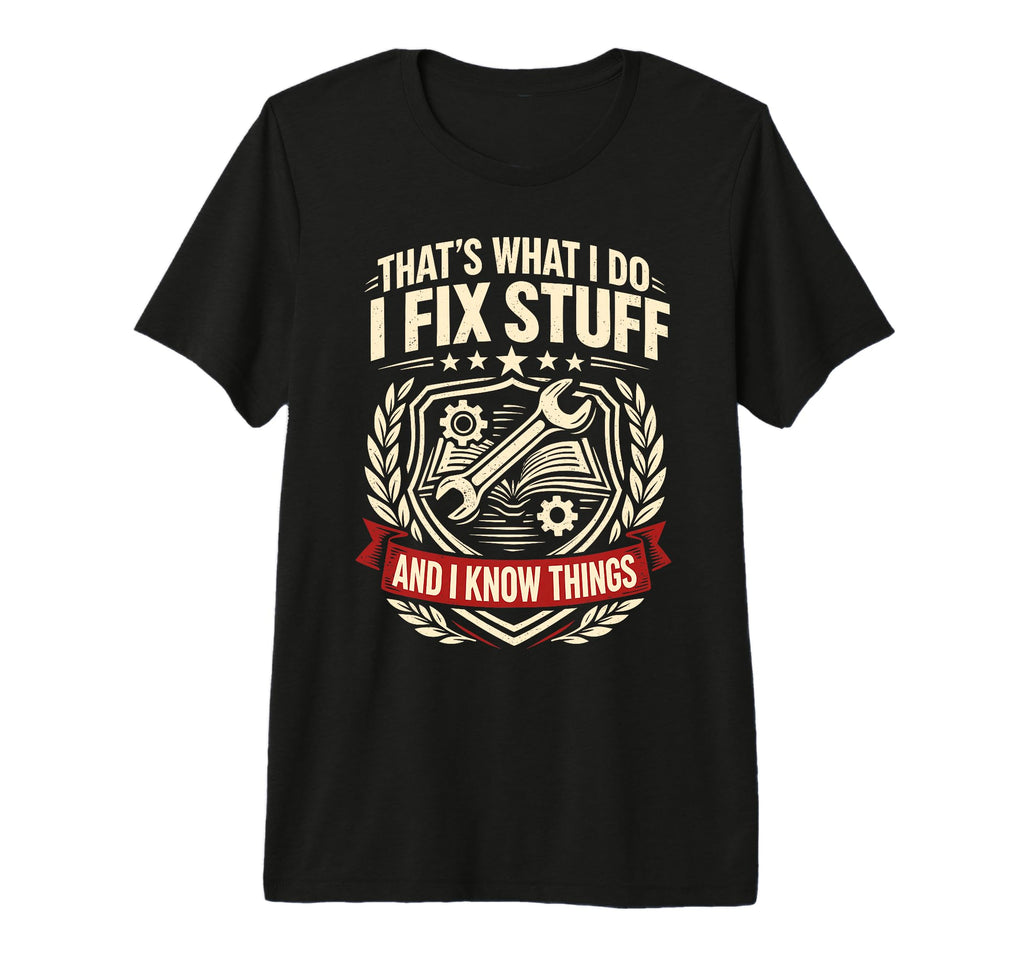 Thats What I Do Fix Stuff And Know T-Shirt - Streetwear Style Unisex - T-Shirt, Sweatshirt, Hoodie