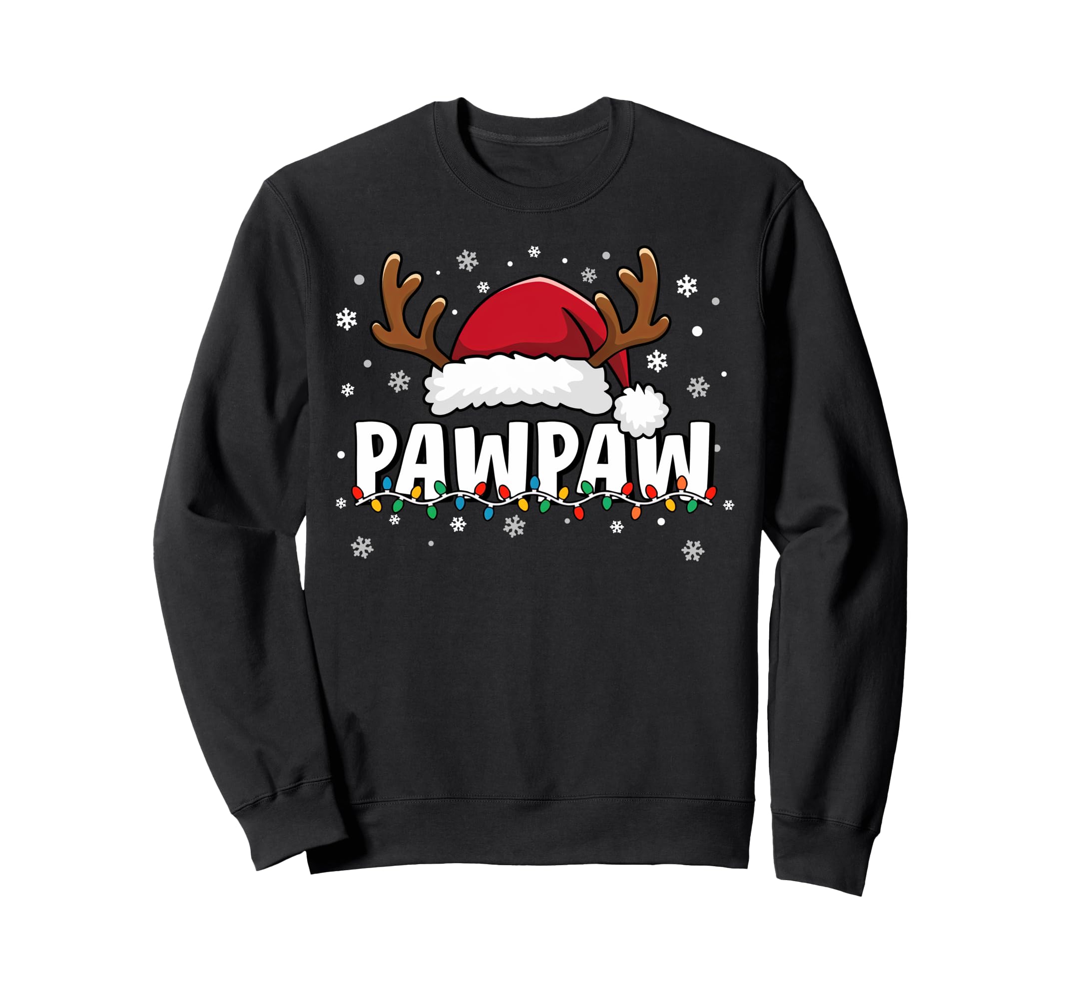 Pawpaw Grandpa Santa Hat Dad Sweatshirt - Casual Everyday Wear Men Women - T-Shirt, Sweatshirt, Hoodie
