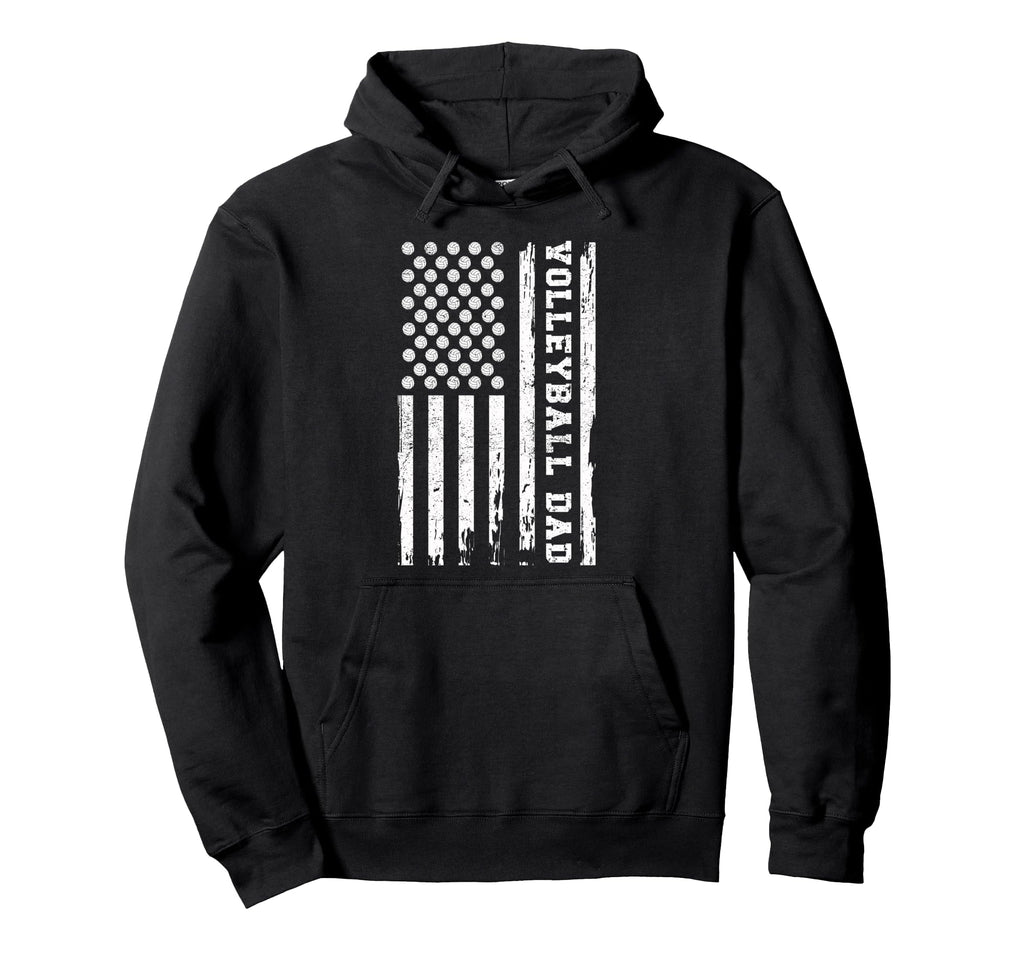 Usa Flag Volleyball Lover Dad Player Hoodie - Streetwear Style Men Women - T-Shirt, Sweatshirt, Hoodie