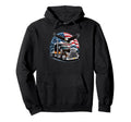 American Flag Trucker Dad Big Rig Hoodie - Streetwear Style for Adults - T-Shirt, Sweatshirt, Hoodie