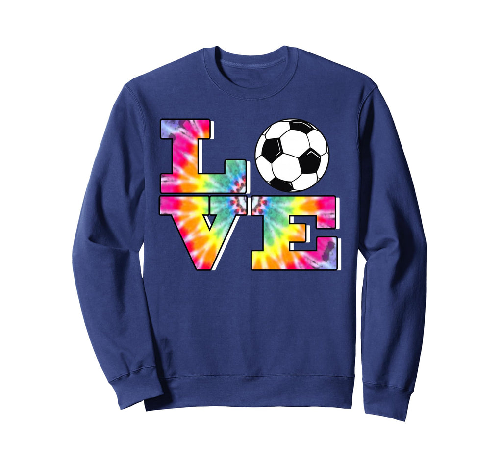 Soccer Tie Dye Love Multi Color Sweatshirt - Minimalist Print Men Women - T-Shirt, Sweatshirt, Hoodie