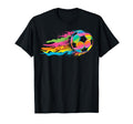 Colorful Splash Art Soccer Football T-Shirt - Custom Art Print for Adults - T-Shirt, Sweatshirt, Hoodie